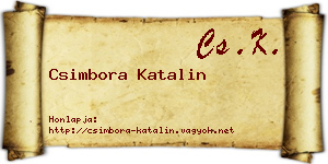 Csimbora Katalin névjegykártya